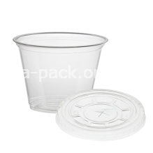 Купольний стакан з кришкою з отвором 200 мл (артикул: 062200501) купити в розділі «Пластиковий одноразовий посуд».