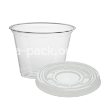 Купольний стакан з кришкою без отвору 200 (артикул: 062200501) купити в розділі «Пластиковий одноразовий посуд».