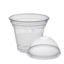 Купольний стакан з купольною кришкою з отвором 200мл (артикул: 062200501) купити в розділі «Пластиковий одноразовий посуд».