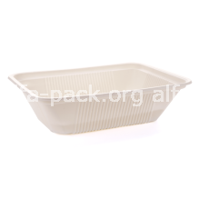 Контейнер прямоугольный 1200мл (из кукурузного крахмала) (артикул: 060800098) купить в разделе «Биоразлагаемая одноразовая посуда».