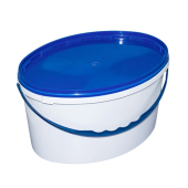 Ведро 5,6 л. овал пластиковое для пищевых продуктов Белое Овальное С ручкой (артикул: 020000058) купить в разделе «Ведра».