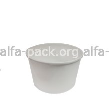 Супница бумажная 240 мл белая, с крышкой (артикул: 010470147) купить в разделе «Для доставки».