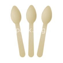 Ложка одноразова дерев`яна 110 мм (артикул: 060800087) купити в розділі «Біорозкладний одноразовий посуд».