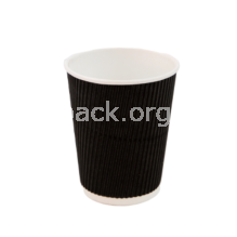 Гофрований стакан чорний 110 мл (артикул: 062200027) купити в розділі «Паперові одноразові стаканчики».