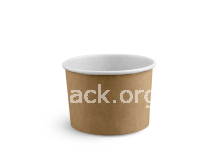 Супниця паперова 240 мл крафт, з кришкою (артикул: 010470141) купити в розділі «Паперова одноразова упаковка та посуд».