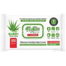 Серветки вологі для прибирання FlyFix Aloe, 100 шт купити в розділі «Пакувальні матеріали та госптовари».