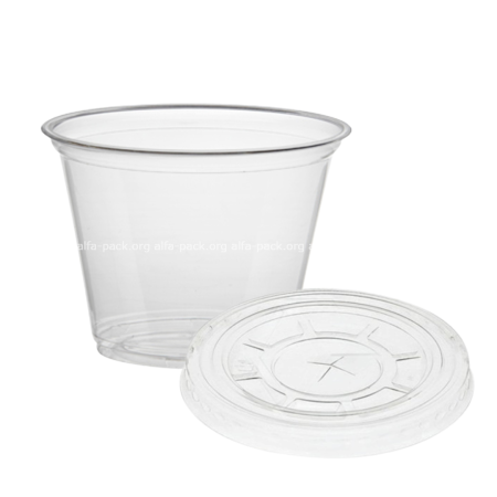 Купольний стакан з кришкою з отвором 200 мл (артикул: 062200501) купити в розділі «Пластикові одноразові стаканчики».