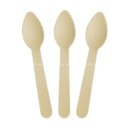 Ложка одноразовая деревянная 110 мм (артикул: 060800087) купить в разделе «Одноразовые столовые приборы».