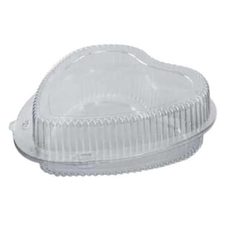 ОригПищевой одноразовый пластиковый блистерный контейнер ПС-34 с крышкой (в виде сердца прозрачный), 3000 мл, 271×249×77 мм (артикул: 010100175) купить в разделе «Пластиковая универсальная упаковка».