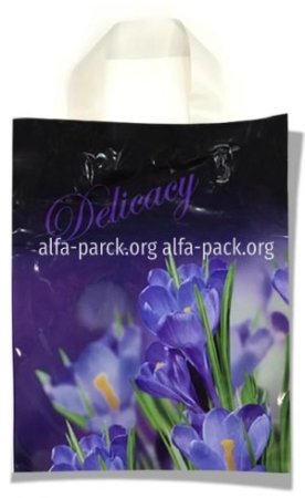  Пакет с ручкой "Петля" Цветы (артикул: 030001202) купить в разделе «Полиэтиленовые пакеты-майка».