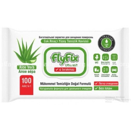 Салфетки для уборки FlyFix Aloe 100 шт (артикул: 070100082) купить в разделе «Хозтовары».