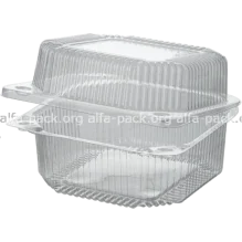 Контейнер харчовий блістерний одноразовий  ПЕТ (130*130*77) (артикул: 010300018) купити в розділі «Пластикова харчова одноразова упаковка».