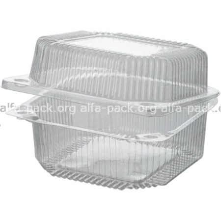 Контейнер харчовий блістерний одноразовий  ПЕТ (130*130*77) (артикул: 010300018) купити в розділі «Пластикова універсальна упаковка».