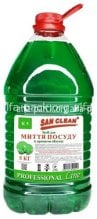 Засіб для миття посуду "San Clean" (яблуко),5л (артикул: 070407049) купити в розділі «Миючі та чистячі засоби».