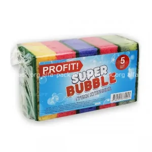 Губка кухонная пористая PROFIT BUBBLE 5 шт  (артикул: 070600089) купить в разделе «Хозтовары».