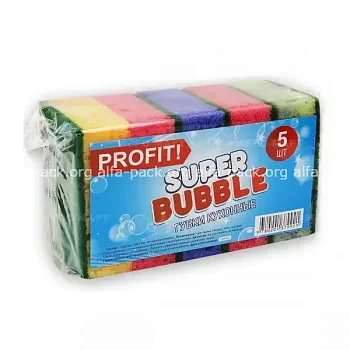 Губка кухонная пористая PROFIT BUBBLE 5 шт 