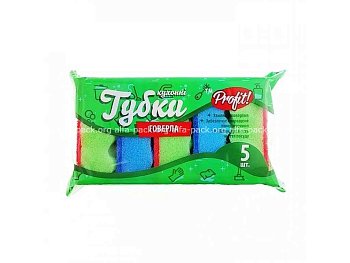 Губка кухонная волнистая PROFIT 5 шт