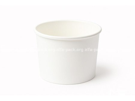 Супниця паперова 240 мл біла, з кришкою (артикул: 010470147) купити в розділі «Паперові крафтові супниці».